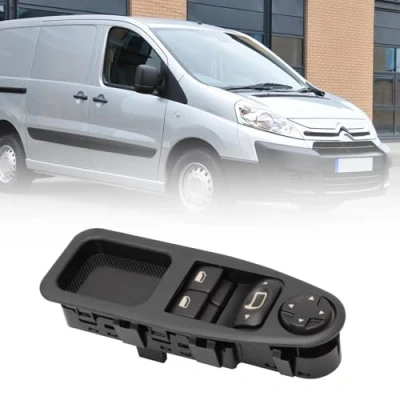 Imagen de AUROLYNNE Leve Interruptor Ventana Botón Compatible Expert 2 Scudo Jumpy 2007 2008 2009 2010 2011 2012 2013 2014 2015 2016 2017 2018 6554.ZH 6490 4 1499 9610898 1401228388