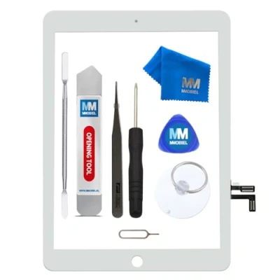 Imagen de MMOBIEL Digitalizador compatible con iPad 5 2017 (Blanco) Ensamble Pantalla Táctil Vidrio 9.7 pulg Incl. Kit de htas.