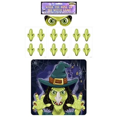 Imagen de HENBRANDT Juego de Fiesta Halloween: Pegale la Nariz a Bruja