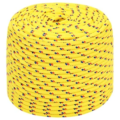 Imagen de vidaXL Cuerda de Barco Polipropileno Amarillo 8 mm 100 m