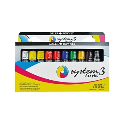 Imagen de Daler Rowney System 3 Original Colores Acrílicos Introduction Set 10x22 ml