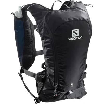 Imagen de Salomon Agile 6 Chaleco de Hidratación Trail Running Senderismo MTB Unisexo, Comodidad dinámica, Acceso rápido, Versatilidad, Negro