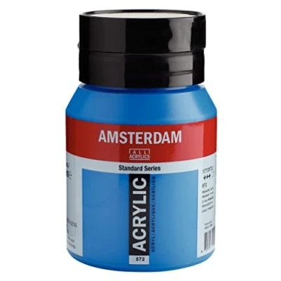 Imagen de Amsterdam Standard Series Colores Acrílicos Bote 500 ml Cian Primario 572 (17725722)
