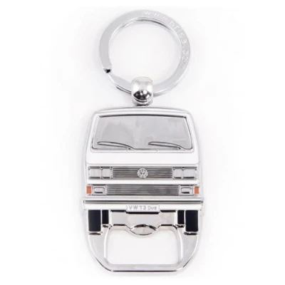 Imagen de BRISA VW Collection Llavero Anillo de Accesorio con abridor Botellas T3 Camper Bus (Frontal del Bus/Blanco)