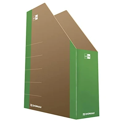 Imagen de DONAU Life Contenedor de cartón para documentos (formato A4, tamaño 80 cm, plegable, material cartón, espacio etiquetas, 800 g/m2)