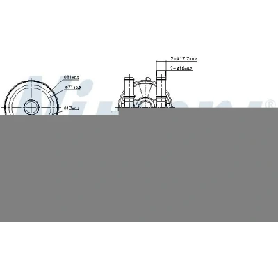 Imagen de Radiador de aceite, transmisión automática NISSENS 91506