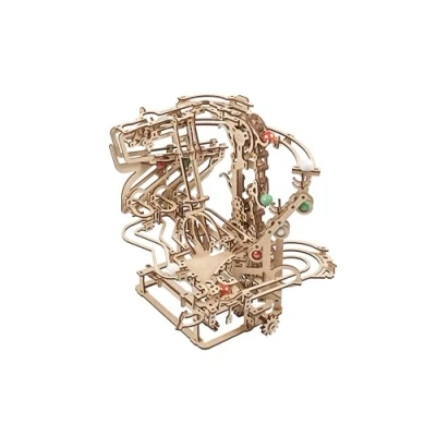 Imagen de UGEARS Marble Run Chain Hoist de Madera Puzzles Mecánicos 3D para Adultos, Kit Modelo DIY Únicos Adultos Juego Canicas Regalos 400 Piezas
