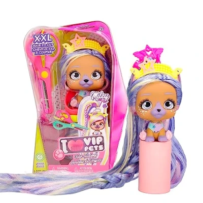 Imagen de VIP Pets Hair Academy Miley Collezionabili cagnolini con i capelli XXL per acconciare, tagliare e fare extension di capelli, regalo ottimale bambini bambine 4 anni o più