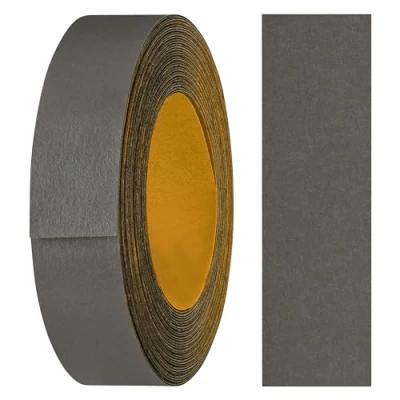 Imagen de haggiy Cinta para bordes de melamina autoadhesiva 18 mm x 5 m I muebles Sujeción segura sin planchar Chapa estantes/paneles madera gris grafito