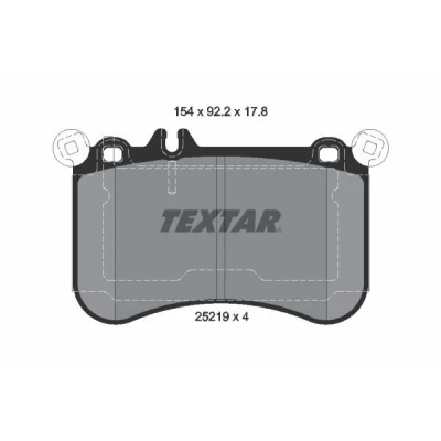 Imagen de TEXTAR 2521902 Juego de pastillas freno preparado para indicador desgaste con pesos equilibrio MERCEDES BENZ: Clase E Berlina, SLK