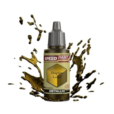 Imagen de The Army Painter Speedpaint Hoplite Gold 2.0, Pintura Acrilica Individual de 18ml Solución Una Capa Para Tabletop Miniaturas Como Warhammer 40k y figuras Dungeons and Dragons.