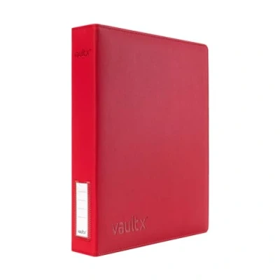 Imagen de Vault X Archivador de 3 Anillas para Cartas Coleccionables, Compatible con Hojas 9 Bolsillos, 540 Cartas, Material Exo Tec, Apertura Fácil, Carpeta Clip Anilla D (Rojo, Delgado)