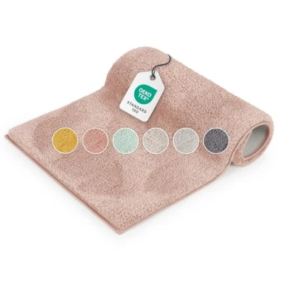 Imagen de Blumtal Alfombra de Baño Alfombrilla Muy Suave, Antideslizante, Lavable, 50x80 cm, Rosa
