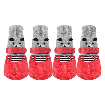 Imagen de XANHOY calcetines impermeables para perros, zapatos mascotas, exteriores, antisuciedad mascotas
