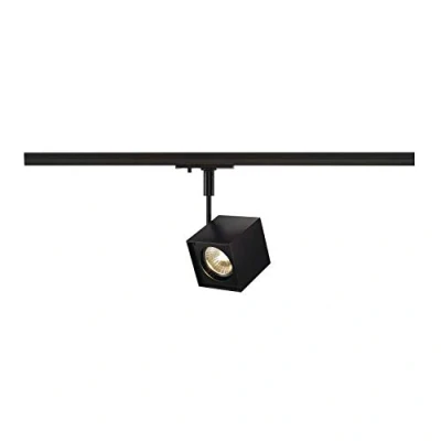 Imagen de SLV Negro monofásico Altra Dice, Foco led, proyector, luminaria de Techo, Sistema Carril, iluminación Interior / GU10 50 W