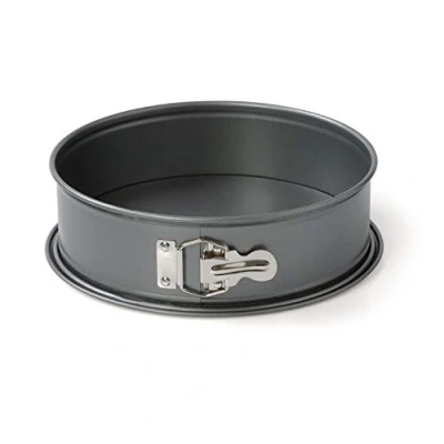 Imagen de ORIGINAL KAISER Gourmet Molde redondo para tartas (20 cm, base plana, antiadherente, antigoteo, resistente al calor hasta 230 C), color gris
