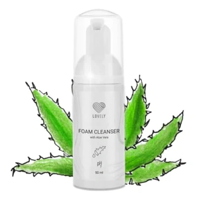 Imagen de LOVELY champú para extensiones de pestañas fragancia aloe vera 50ml espuma limpiadora sin aceite limpiador suave y rostro desmaquillante