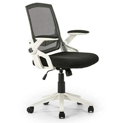 Imagen de VS Venta stock Sillón de Oficina elevable y reclinable Ergomax con Respaldo Rejilla, Color Blanco, reposabrazos abatibles