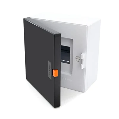 Imagen de Caja de fusibles para montaje en superficie, IP40, distribuidor pequeño, 4 módulos, 1 fila, con nivel burbuja