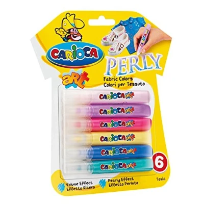 Imagen de Carioca Pearly Juego de rotuladores para tela (6 unidades)