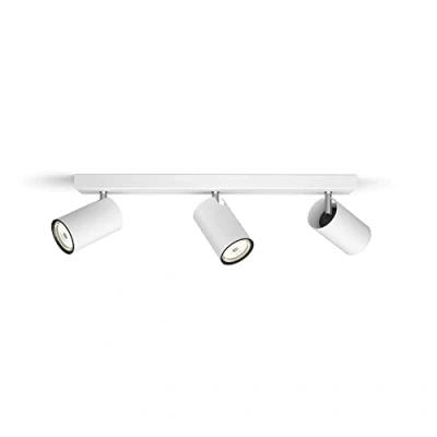Imagen de Philips, Barra de iluminación Kosipo con 3 Focos para bombilla GU10, Blanco