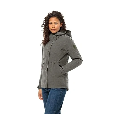 Imagen de Jack Wolfskin Snowy Park Jkt W Chaqueta, Islandia Moss, M para Mujer