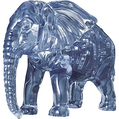 Imagen de Puzzle de Cristal Elefante 3D diseño Transparente 40 Piezas Kit construcción para niños y Adultos HCM Kinzel