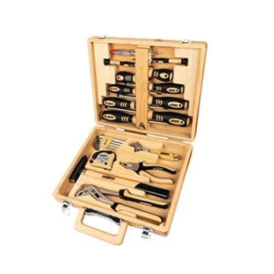 Imagen de Brüder Mannesmann Werkzeuge M29001 TLG. Werkzeugkoffer 24 Piece Set. Bamboo Tool Box