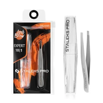 Imagen de STALEKS PRO Pinza para cejas gruesas o finas, precisa, acero inoxidable. Expert 10/1