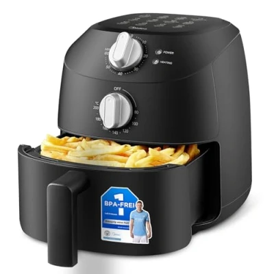 Imagen de Midea Heißluftfritteuse 2L Freidora de aire 1150 W, Frittieren ohne Cerveza, HeißlufFritteusen, Automatische Abschalt Función, Cerveza frei, Leicht zu reinigen, BPA Schwarz