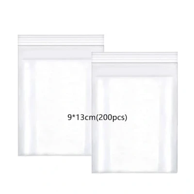 Imagen de huruirui 9x13cm/200pcs Bolsas Plastico Pequeñas,Bolsas Autocierre Transparente Que se Pueden Volver a Sellar,Bolsas Zip de Adecuadas Para Bolsitas Nuez