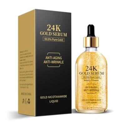 Imagen de 24k Gold Serum for Face, Skin Moisturizing Anti Aging Redness Acne Treatment Essence Cream Dark Spots &amp; Fine Lines, Care Nicotinamide (30ml)