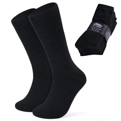 Imagen de CityComfort Calcetines Hombre Pack 12 Unidades, Suaves, Transpirables Talla Única 40 45 Regalos Hombres (Negro, unica)