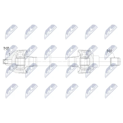 Imagen de NTY NPW BM 239 Árbol de Transmisión Eje trasero, derecha 785mm automática