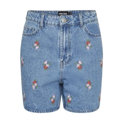 Imagen de Pieces Pcsky Shorts vaqueros, Mujer, Talla: Small, Light blue denim