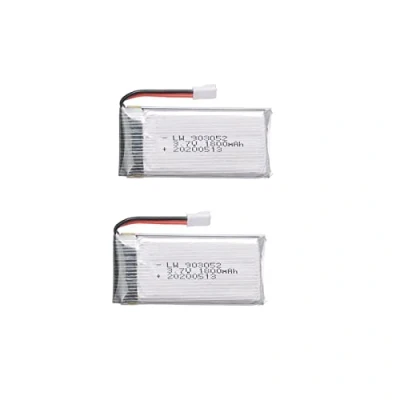 Imagen de YUNIQUE GREEN CLEAN POWER 2 Piezas Batería Lipo Recargable 3.7V 1800mAh Compatible con KY601S, Serie SYMA X5, WLtoys K989, Drone Diseño Moderno, Fácil de Instalar, Plata