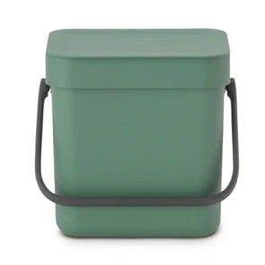 Imagen de Brabantia Cubo de Basura 3L Acero Inoxidable Verde Abeto