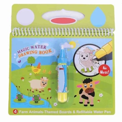 Imagen de Pintura de Dibujo Agua Mat, Estera Reutilizable Libro Portátil para Colorear Juguete Educativo Temprano Niños Pequeños(Farm)