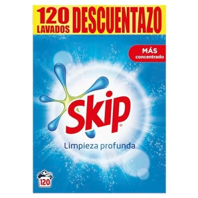 Imagen de Skip detergente en polvo para la ropa, limpieza profunda 120 lavados