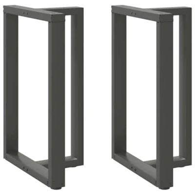 Imagen de vidaXL Patas de mesa bar forma T 2 uds acero antracita 60x35x(91 92) cm