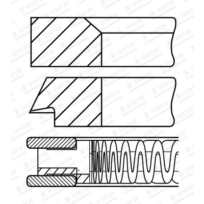 Imagen de GOETZE ENGINE 08 424600 00 Juego de Segmentos Pistón 74 MAZDA: 3 Hatchback
