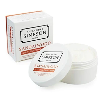 Imagen de Simpsons Shaving Brushes Crema de Afeitar Ultra Glide Sándalo 180ml, Único, Estándar, 75