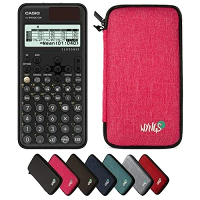 Imagen de CALCUSO Paquete Básico Rosa con Calculadora Casio FX 991DE CW ClassWiz (Alemán)