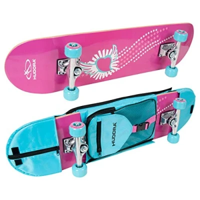 Imagen de HUDORA Skate Wonders 12172 Monopatín Infantil con Mochila, diseño Texto Impreso