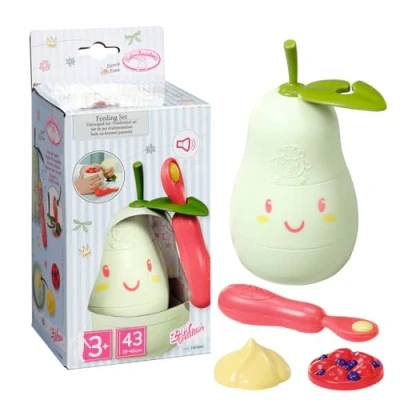 Imagen de Baby Annabell Juego de alimentación para la Hora del Almuerzo 707494 Fiambrera en Forma Pera 36 cm y 43 Requiere 3 LRAA (incluidos) Adecuado