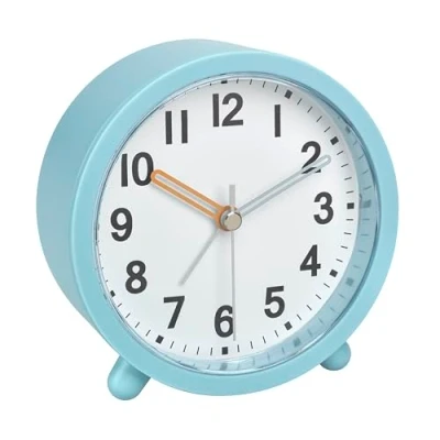Imagen de TFA Dostmann Reloj Despertador analógico con Movimiento silencioso, 60.1043.20, de Mesa Mecanismo Cuarzo, Funciona Pilas, Incluye función repetición, luz Fondo, fácil Leer,