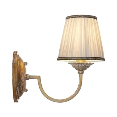 Imagen de Aplique de pared Lindby Lumiel, crema/latón, textil, 27cm