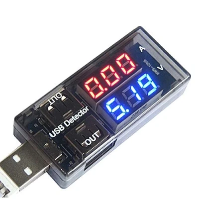 Imagen de ARCELI Cargador USB Medidor de voltaje actual Detector carga Voltímetro la batería Amperímetro Multímetro Probador Indicador energía móvil DC Monitor LED