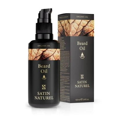 Imagen de Aceite Barba Hombre 100ml, Cuidado con de Argan Jojoba y Almendras Crecimiento Regalos Originales para Satin Naturel