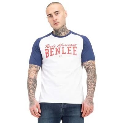 Imagen de Benlee Normale Passform Everet Camiseta estampada, Hombre, Talla: 3XL, White navy red